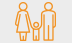 Icon Frau und Mann mit Kind in der Mitte